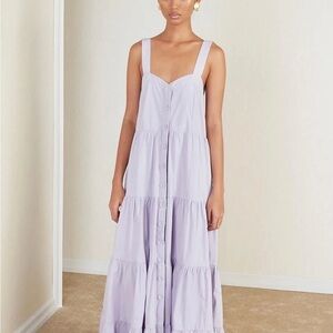 New "Magali Pascal" Tiered-Lavender Maxi Dress Size S NWOT